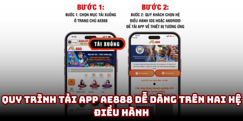 Quy trình tải app AE888 dễ dàng trên hai hệ điều hành Quy trình tải app AE888 dễ dàng trên hai hệ điều hành